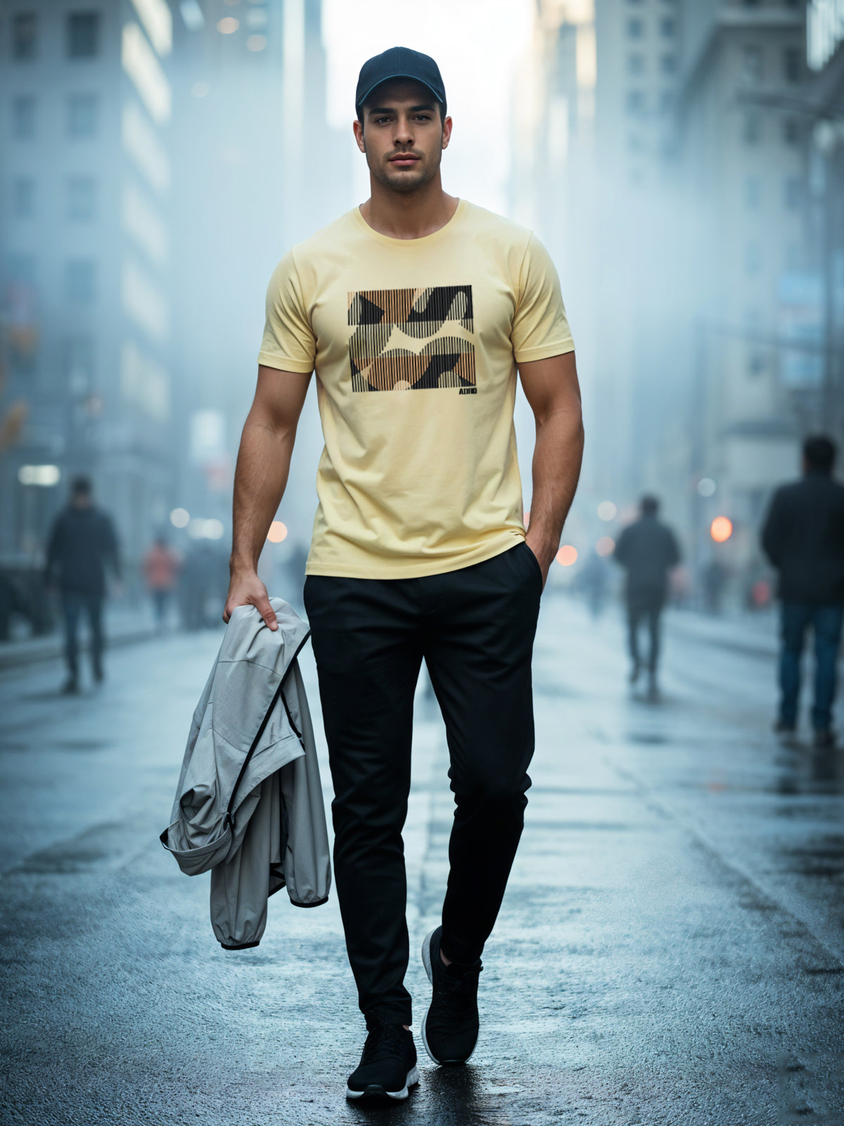 Cotton Lycra Casual Half Sleeve Round Neck Graphic Tee