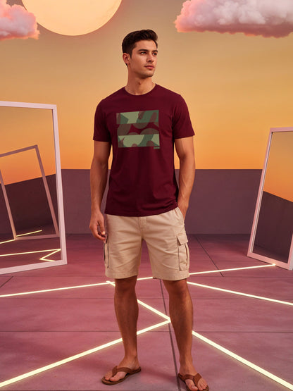 Cotton Lycra Casual Half Sleeve Round Neck Graphic Tee