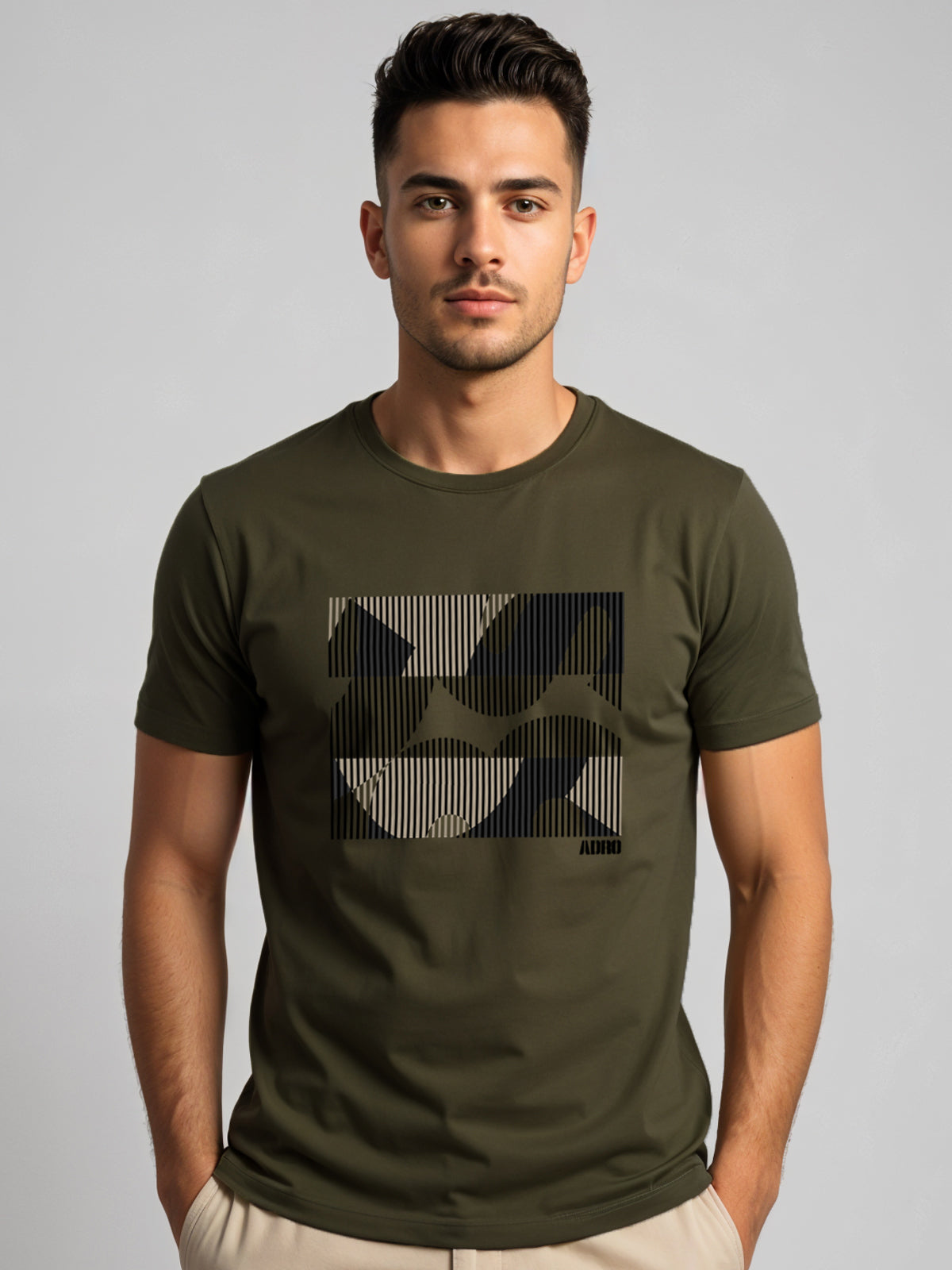 Cotton Lycra Casual Half Sleeve Round Neck Graphic Tee