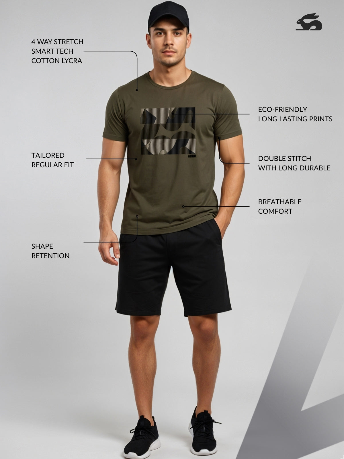 Cotton Lycra Casual Half Sleeve Round Neck Graphic Tee