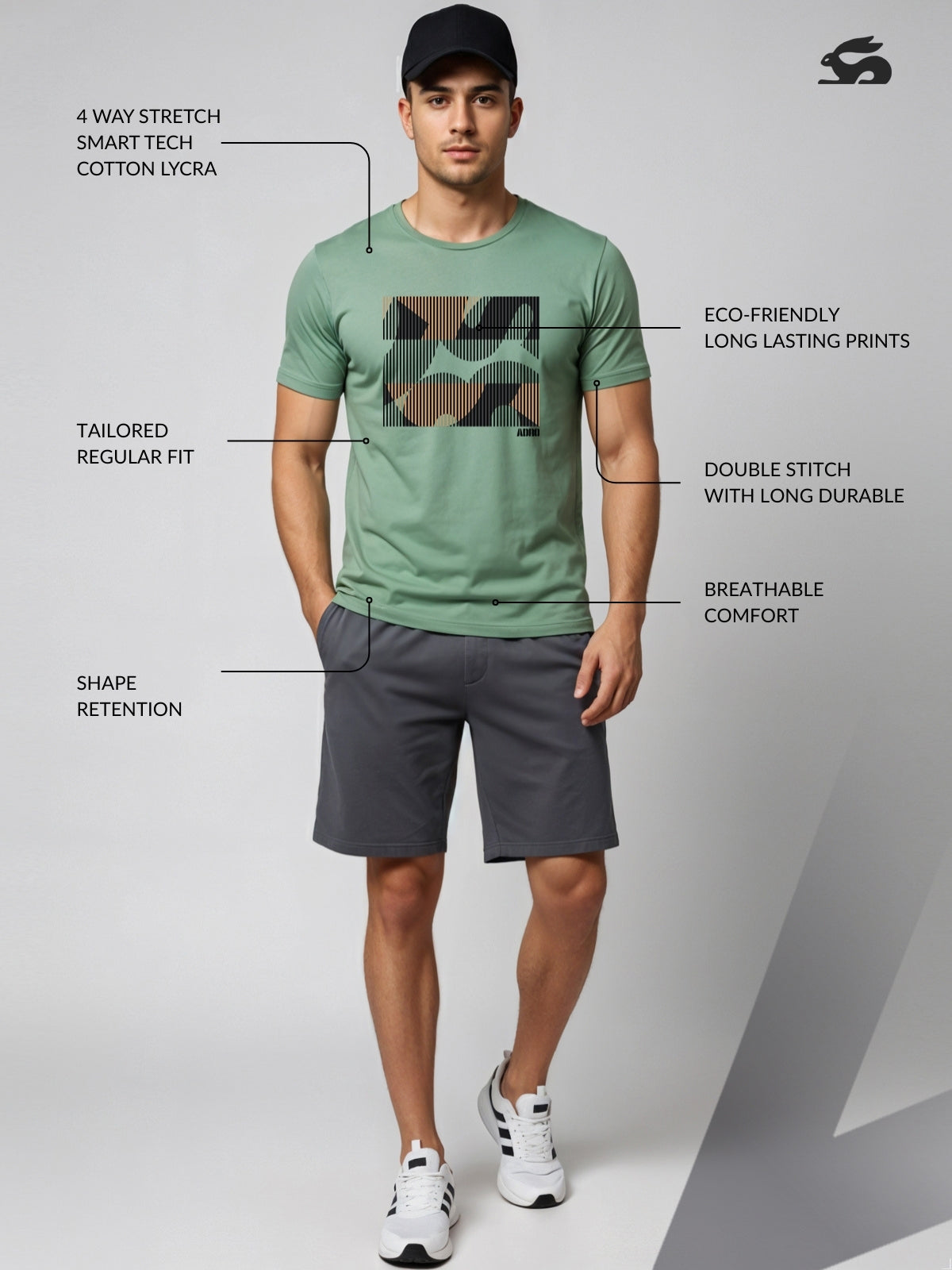 Cotton Lycra Casual Half Sleeve Round Neck Graphic Tee