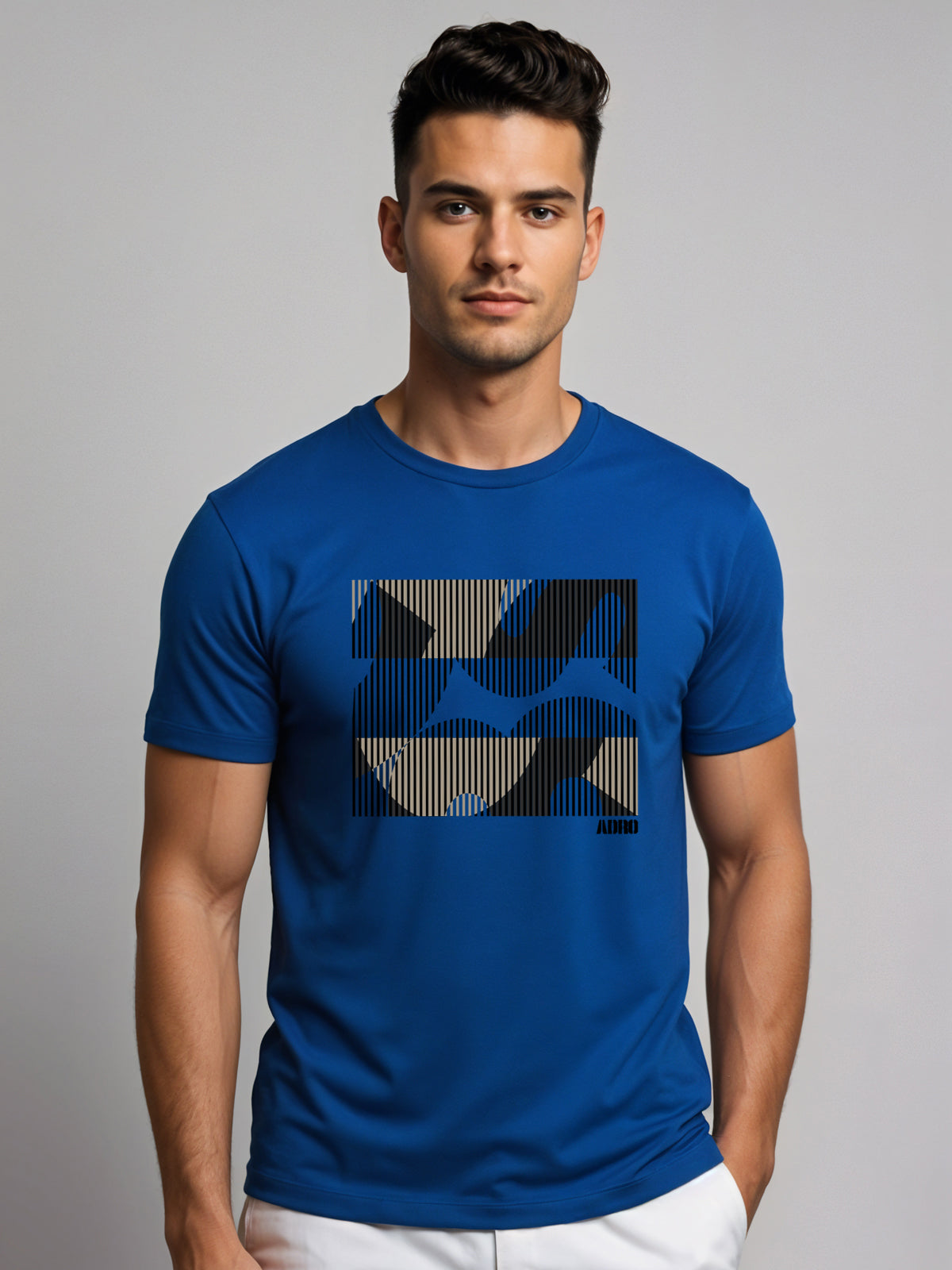 Cotton Lycra Casual Half Sleeve Round Neck Graphic Tee