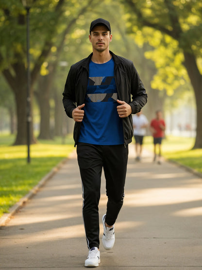 Cotton Lycra Casual Half Sleeve Round Neck Graphic Tee