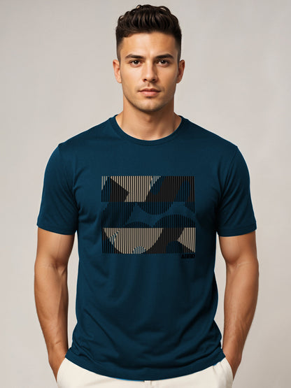 Cotton Lycra Casual Half Sleeve Round Neck Graphic Tee