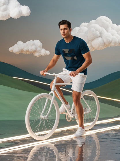 Cotton Lycra Casual Half Sleeve Round Neck Graphic Tee