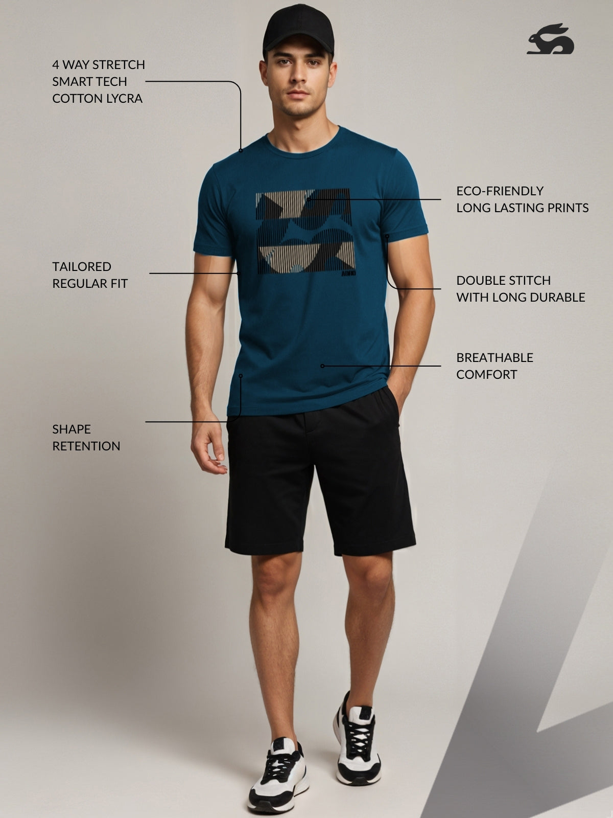 Cotton Lycra Casual Half Sleeve Round Neck Graphic Tee