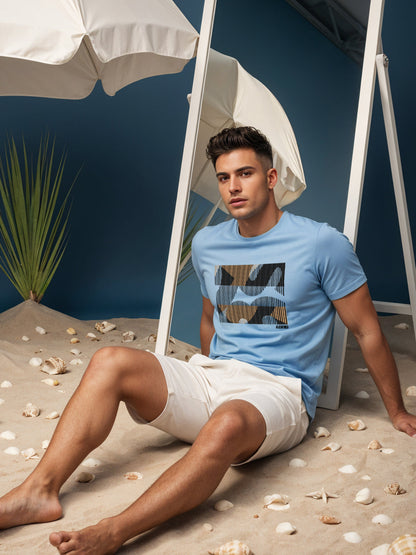 Cotton Lycra Casual Half Sleeve Round Neck Graphic Tee