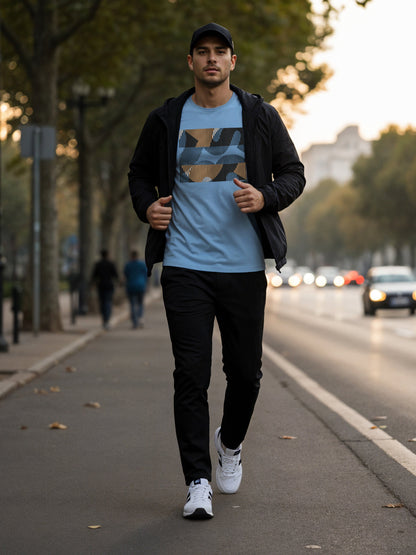 Cotton Lycra Casual Half Sleeve Round Neck Graphic Tee