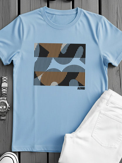 Cotton Lycra Casual Half Sleeve Round Neck Graphic Tee