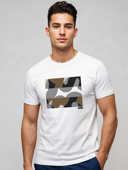 Cotton Lycra Casual Half Sleeve Round Neck Graphic Tee