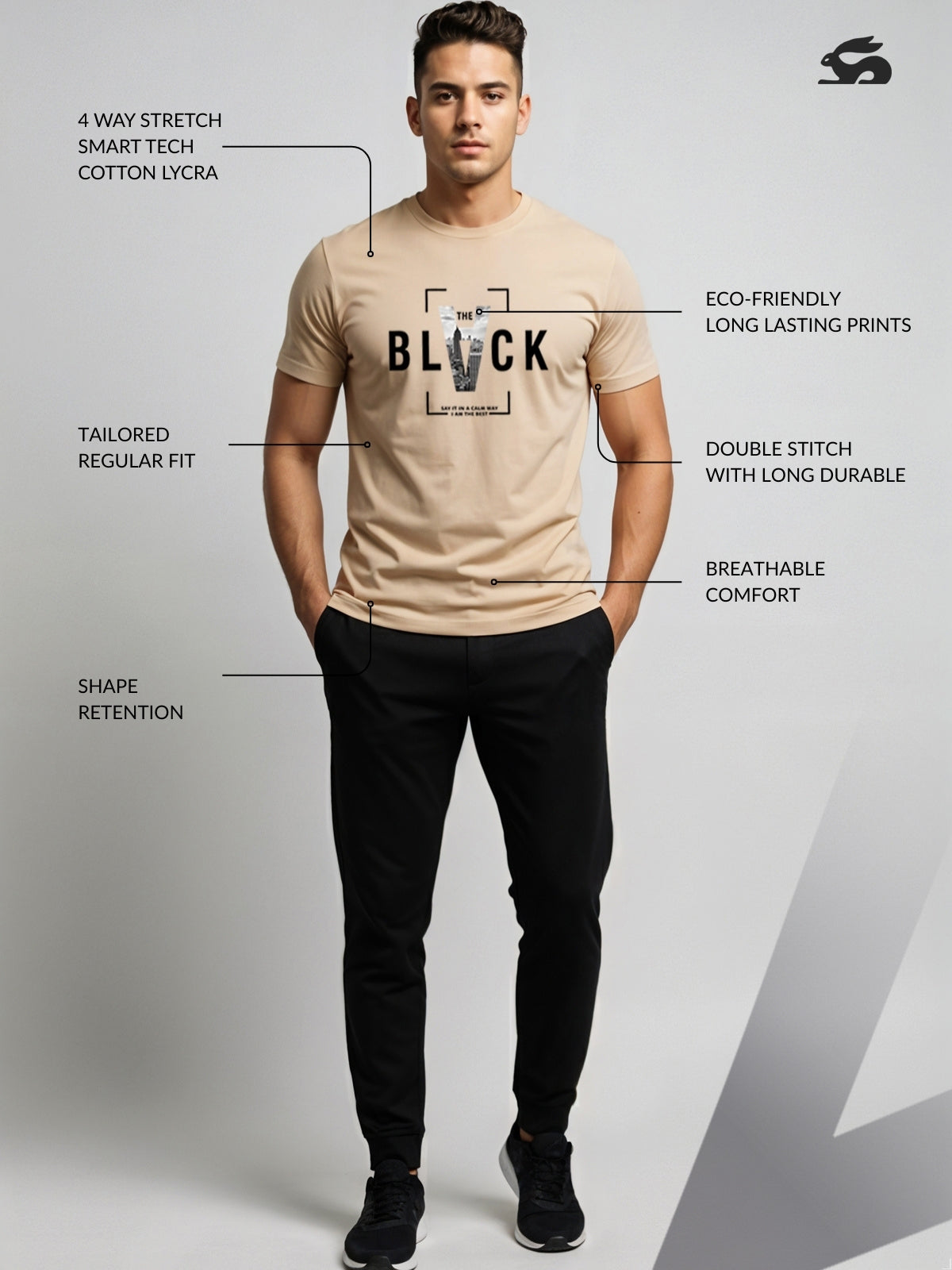 Cotton Lycra Half Sleeve Graphic Tee