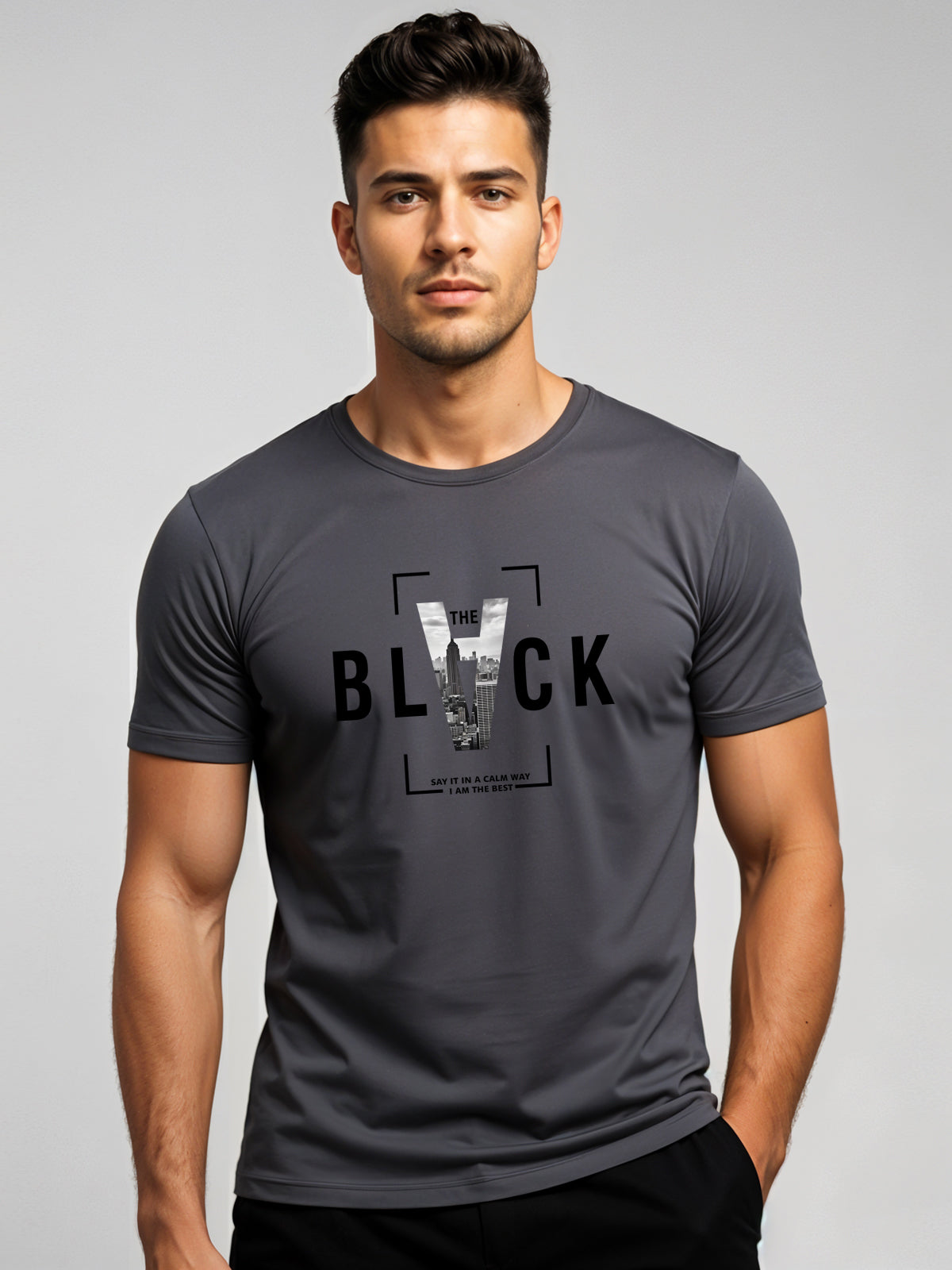 Cotton Lycra Half Sleeve Graphic Tee