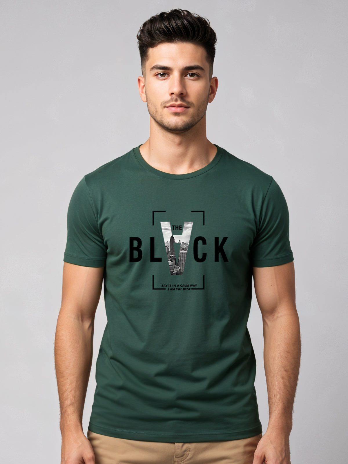 Cotton Lycra Half Sleeve Graphic Tee