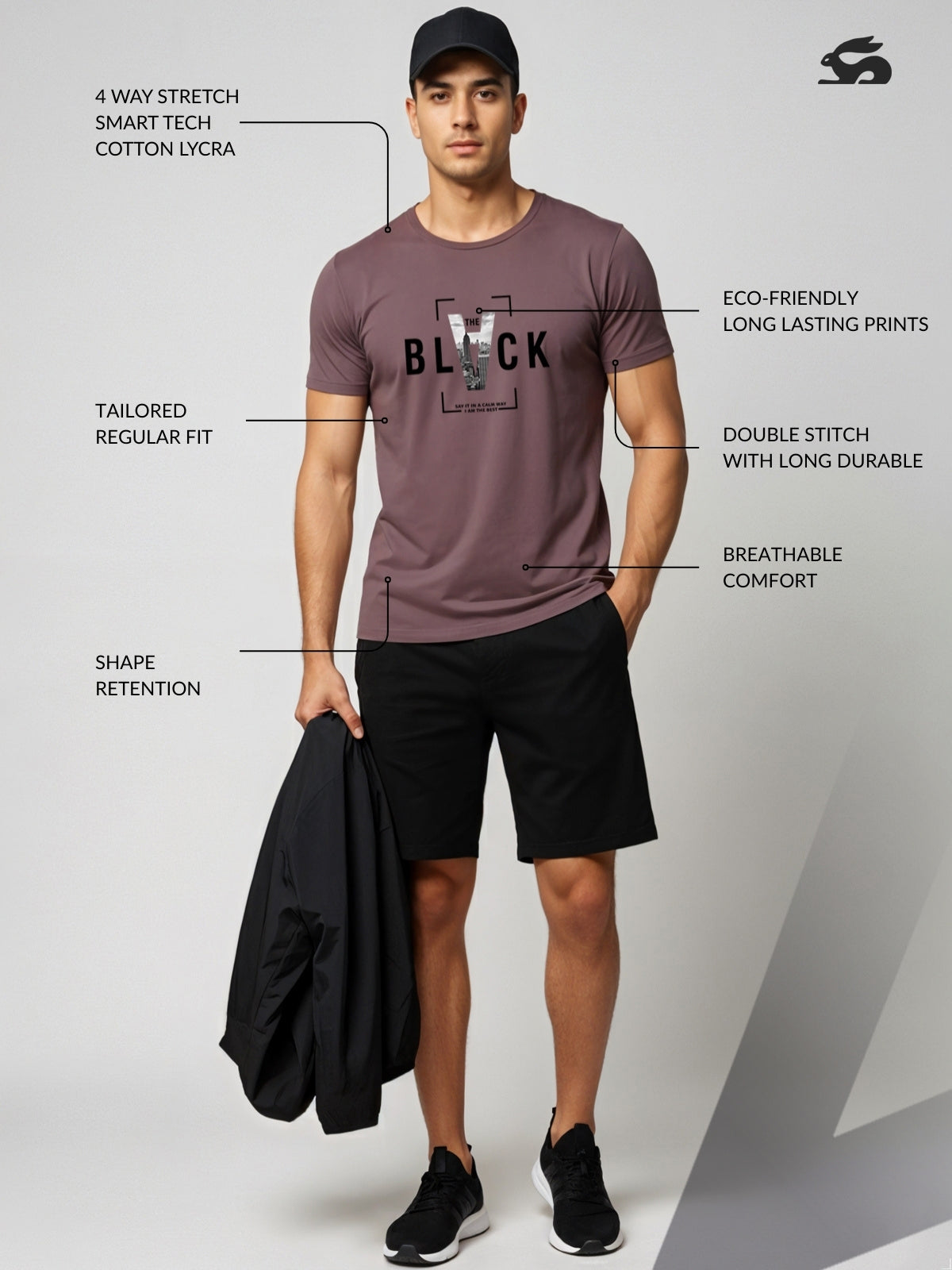 Cotton Lycra Half Sleeve Graphic Tee