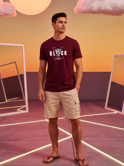 Cotton Lycra Half Sleeve Graphic Tee