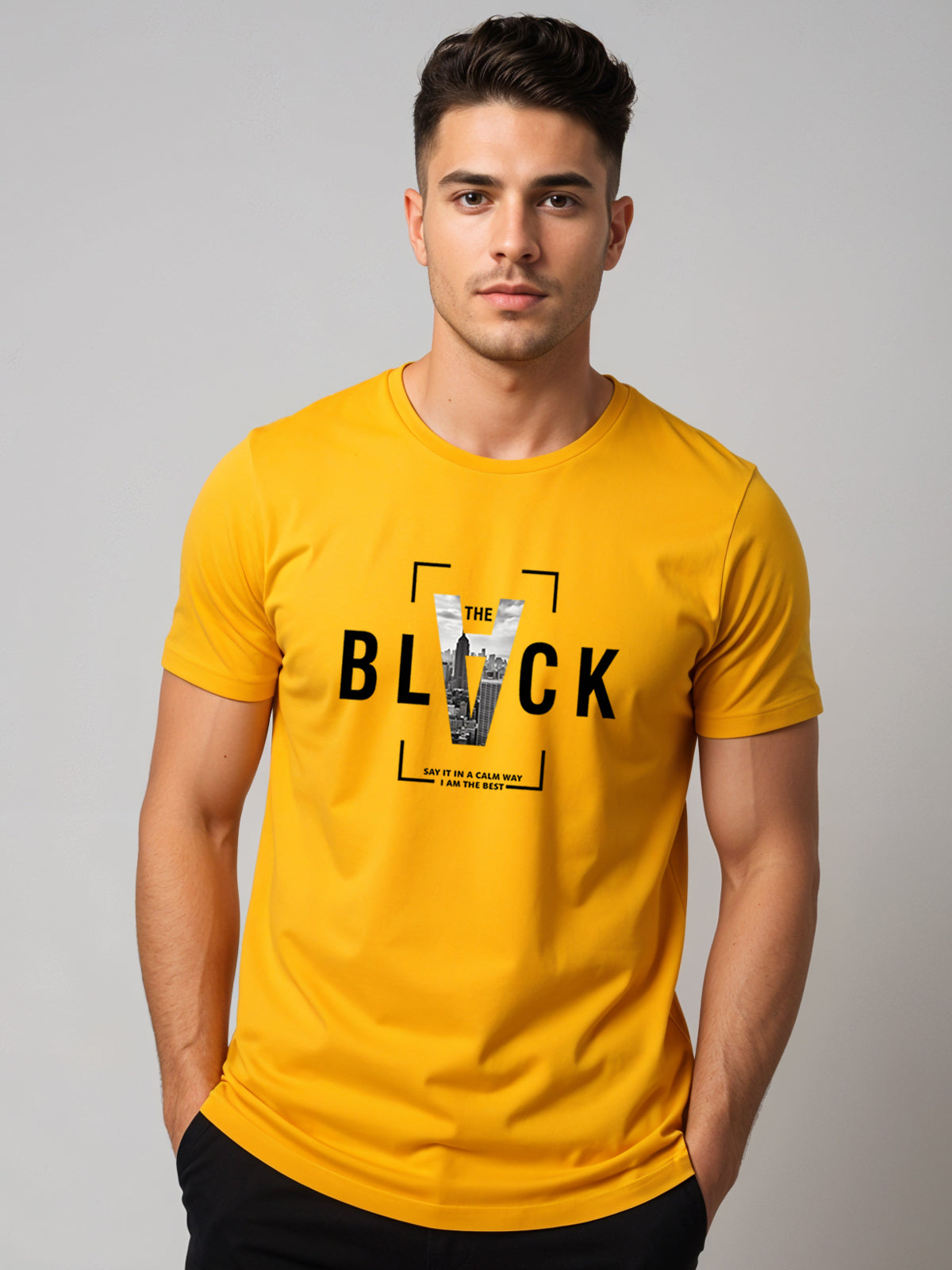 Cotton Lycra Half Sleeve Graphic Tee