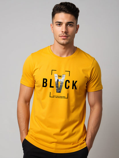 Cotton Lycra Half Sleeve Graphic Tee