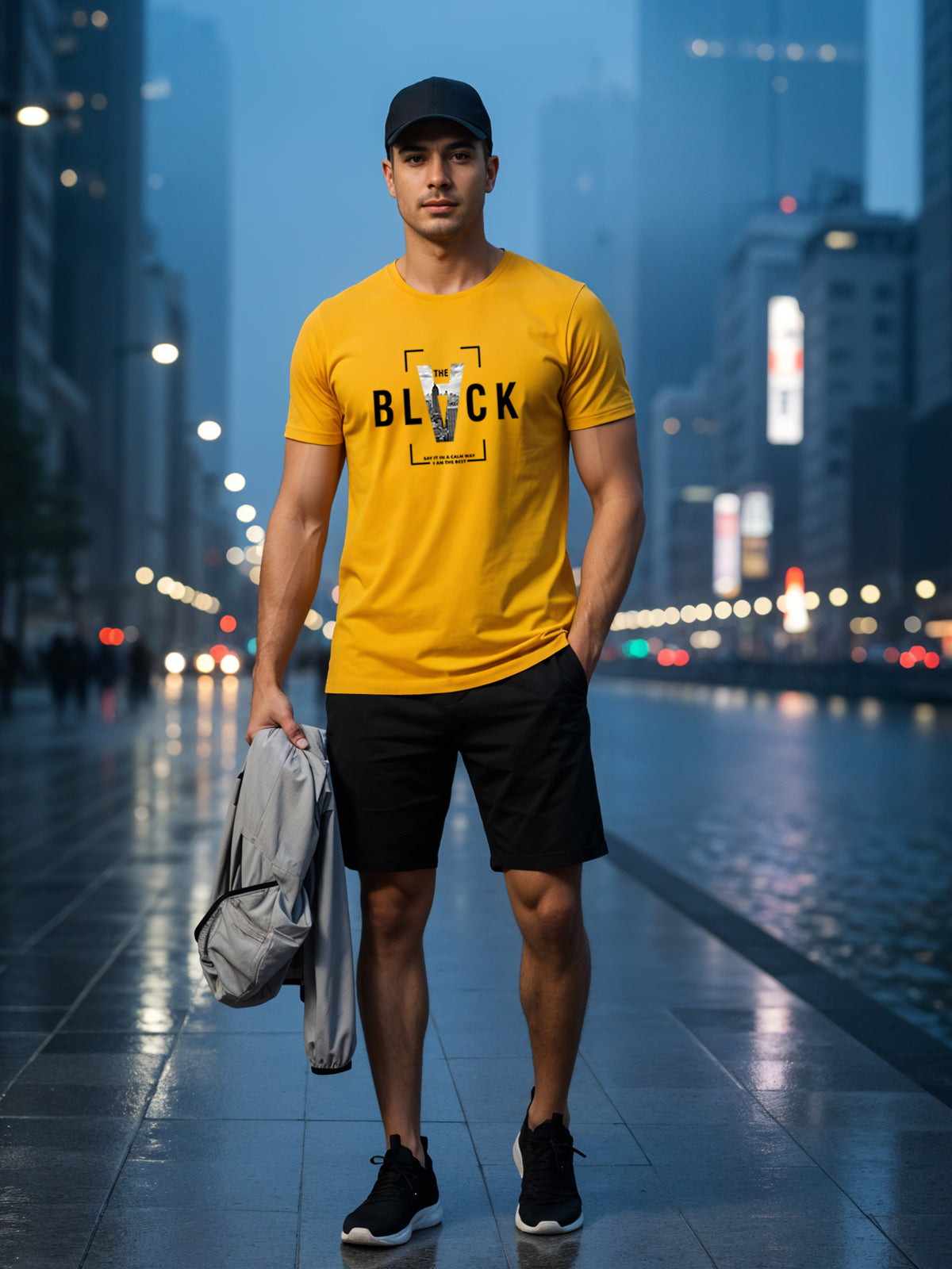 Cotton Lycra Half Sleeve Graphic Tee