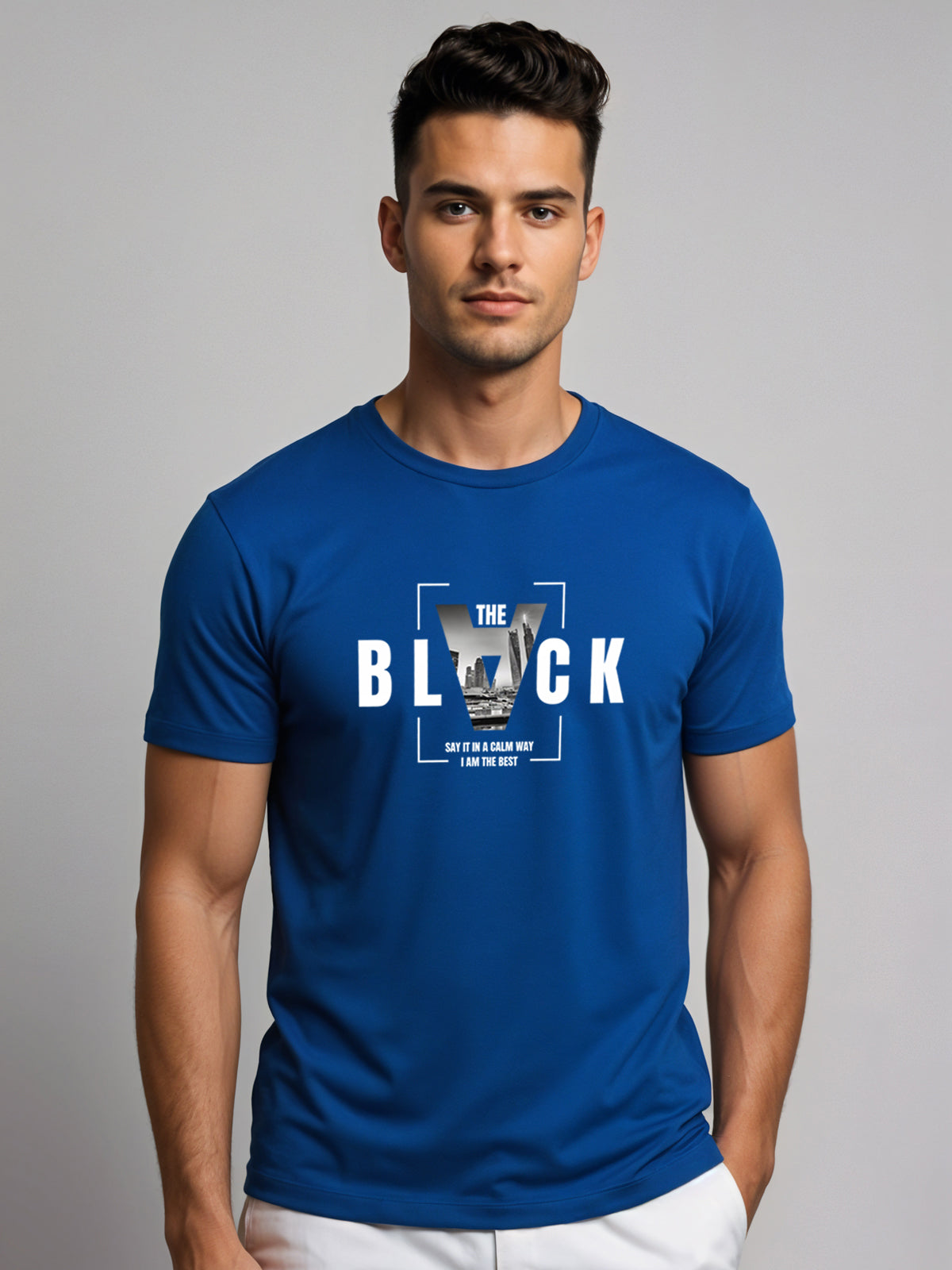 Cotton Lycra Half Sleeve Graphic Tee