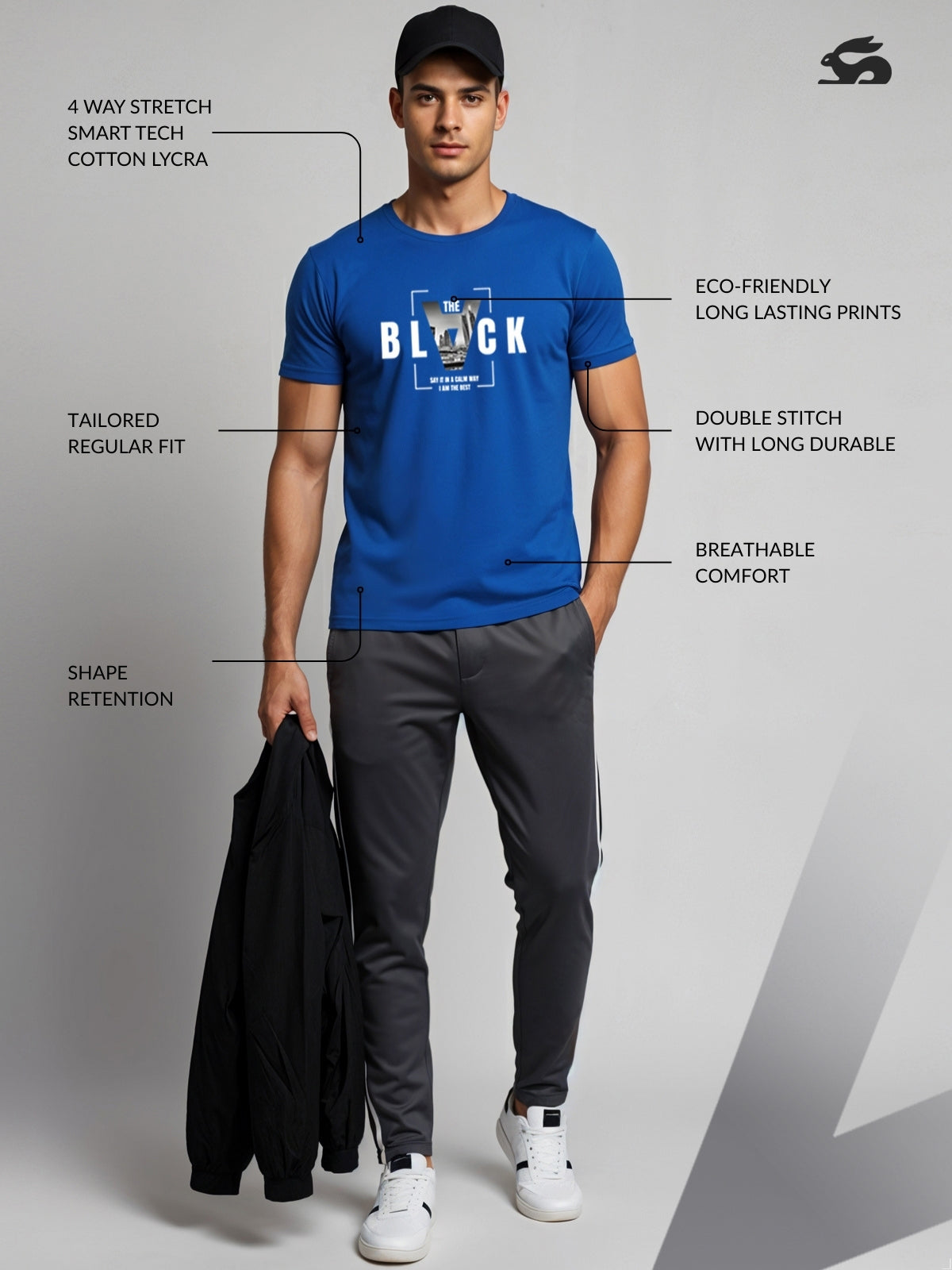 Cotton Lycra Half Sleeve Graphic Tee