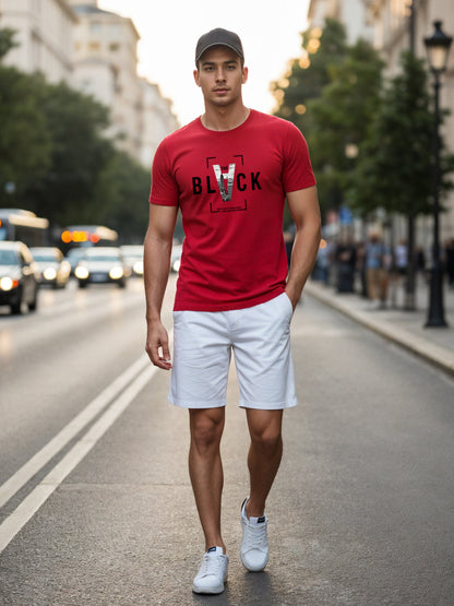 Cotton Lycra Half Sleeve Graphic Tee