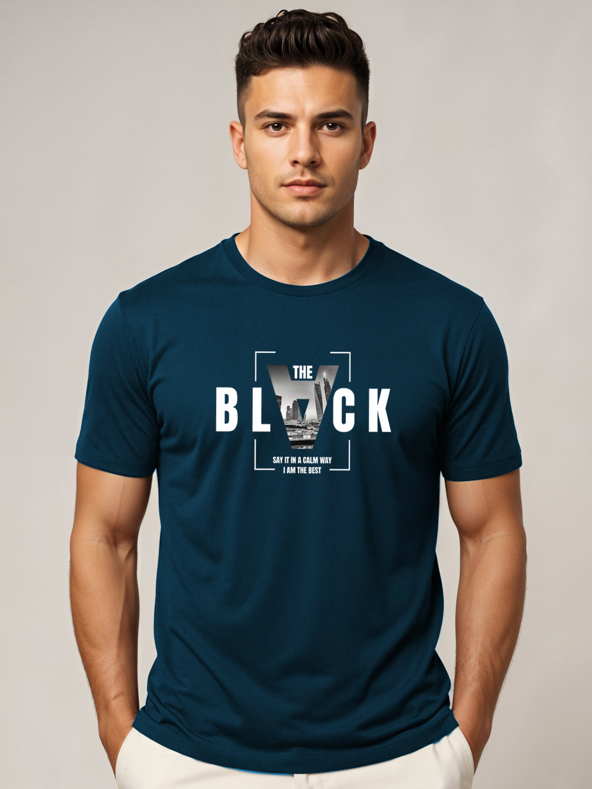 Cotton Lycra Half Sleeve Graphic Tee