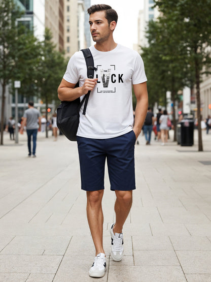 Cotton Lycra Half Sleeve Graphic Tee