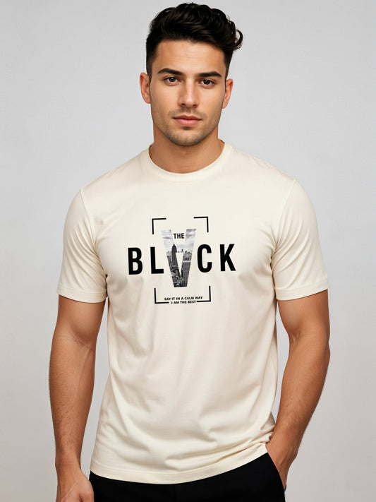 Cotton Lycra Half Sleeve Graphic Tee