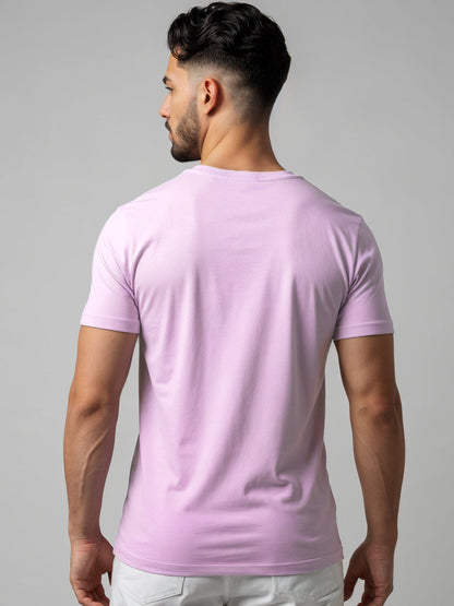 Adro Men’s ReCotton Lycra Half Sleeve Round Neck Logo Tee
