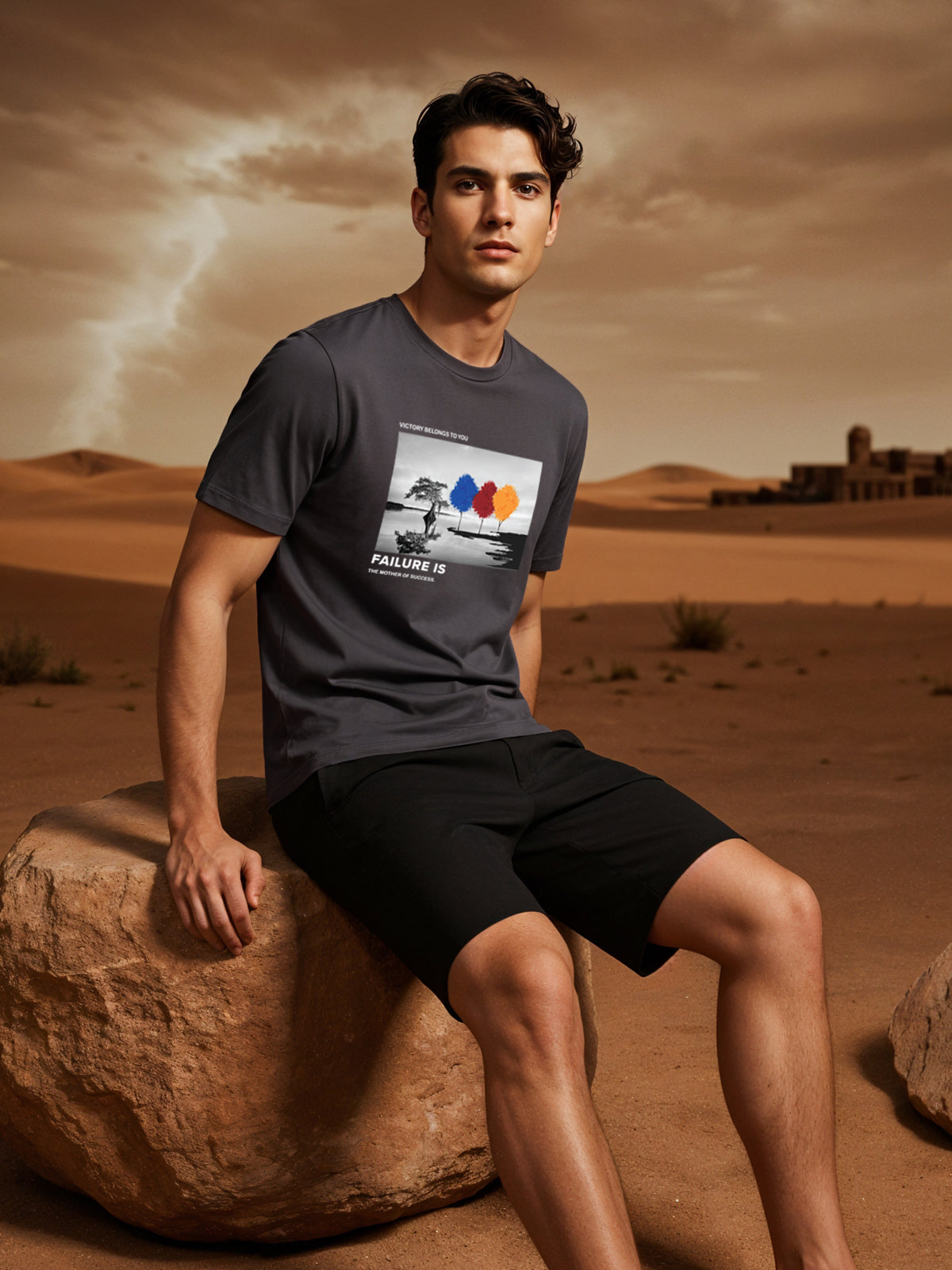 Regular Fit Motivational Quote T-Shirt