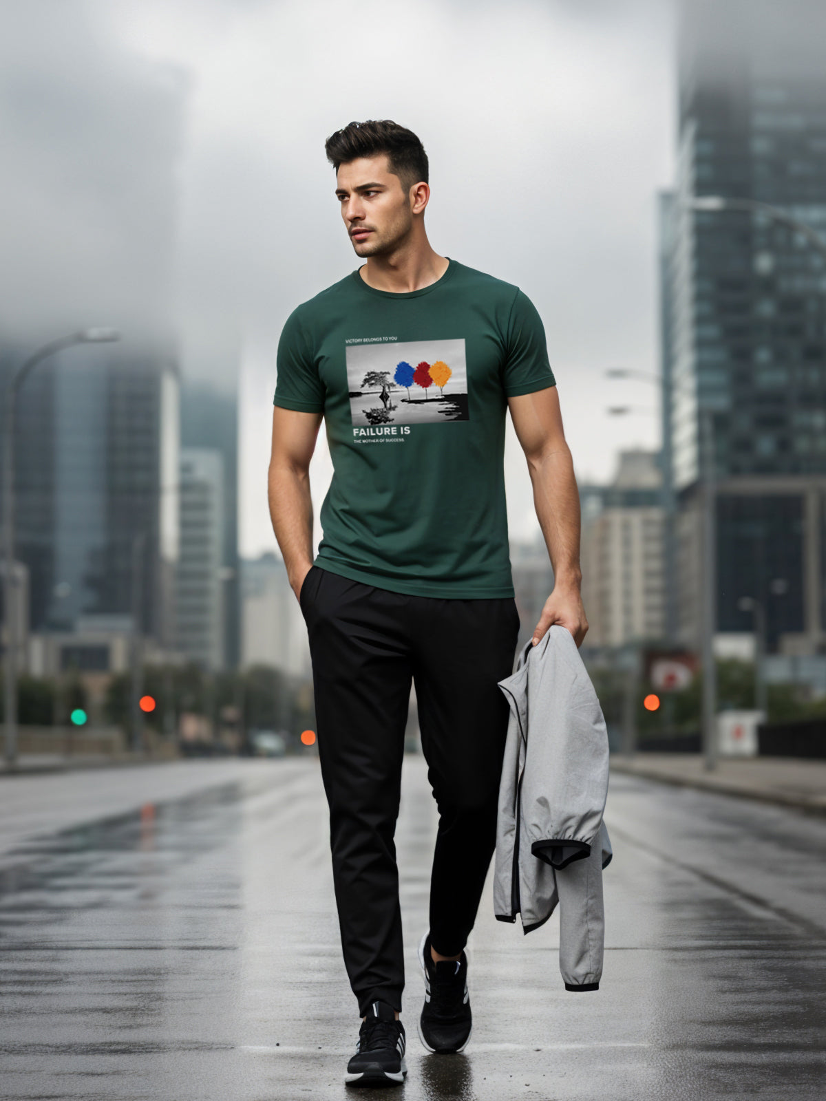 Regular Fit Motivational Quote T-Shirt