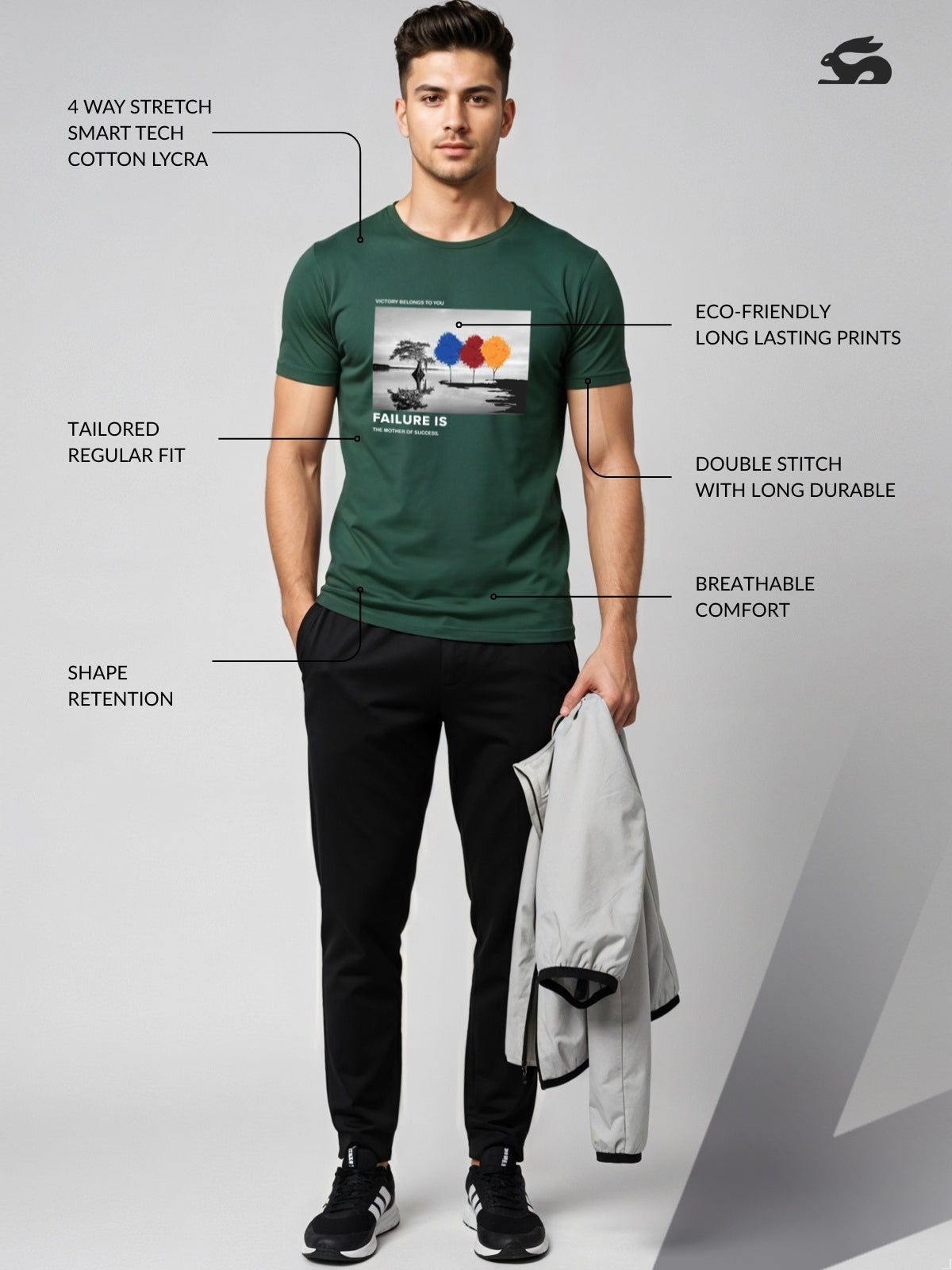 Regular Fit Motivational Quote T-Shirt