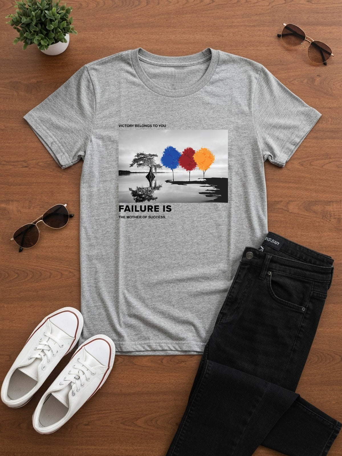 Regular Fit Motivational Quote T-Shirt