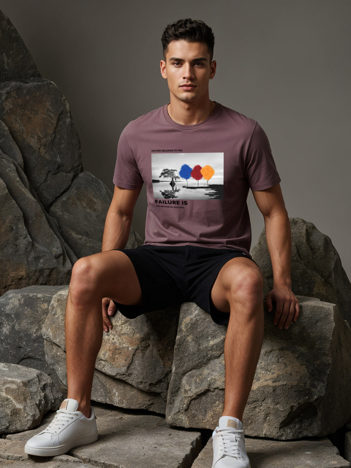 Regular Fit Motivational Quote T-Shirt