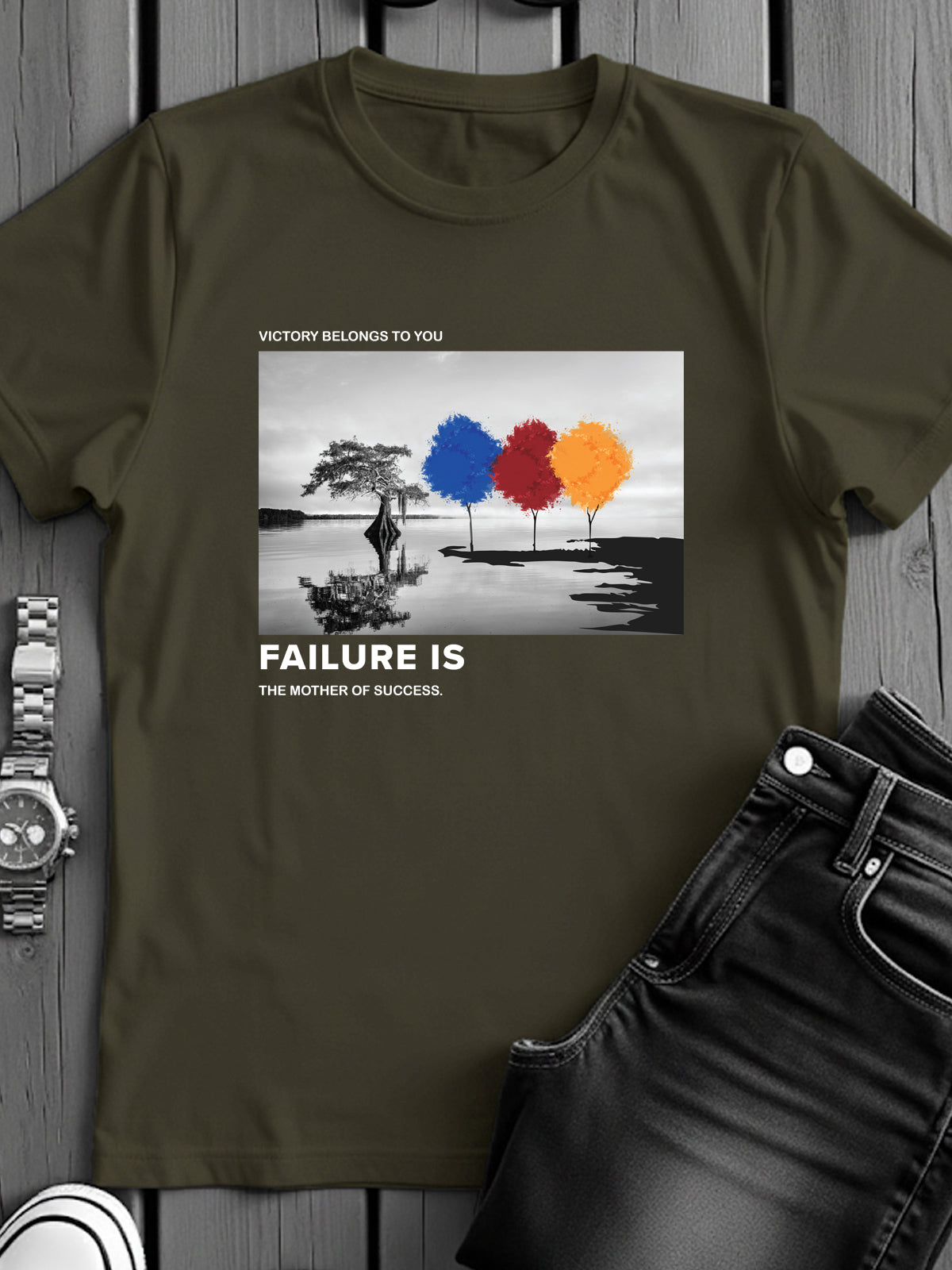 Regular Fit Motivational Quote T-Shirt