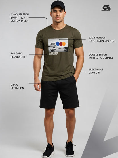 Regular Fit Motivational Quote T-Shirt