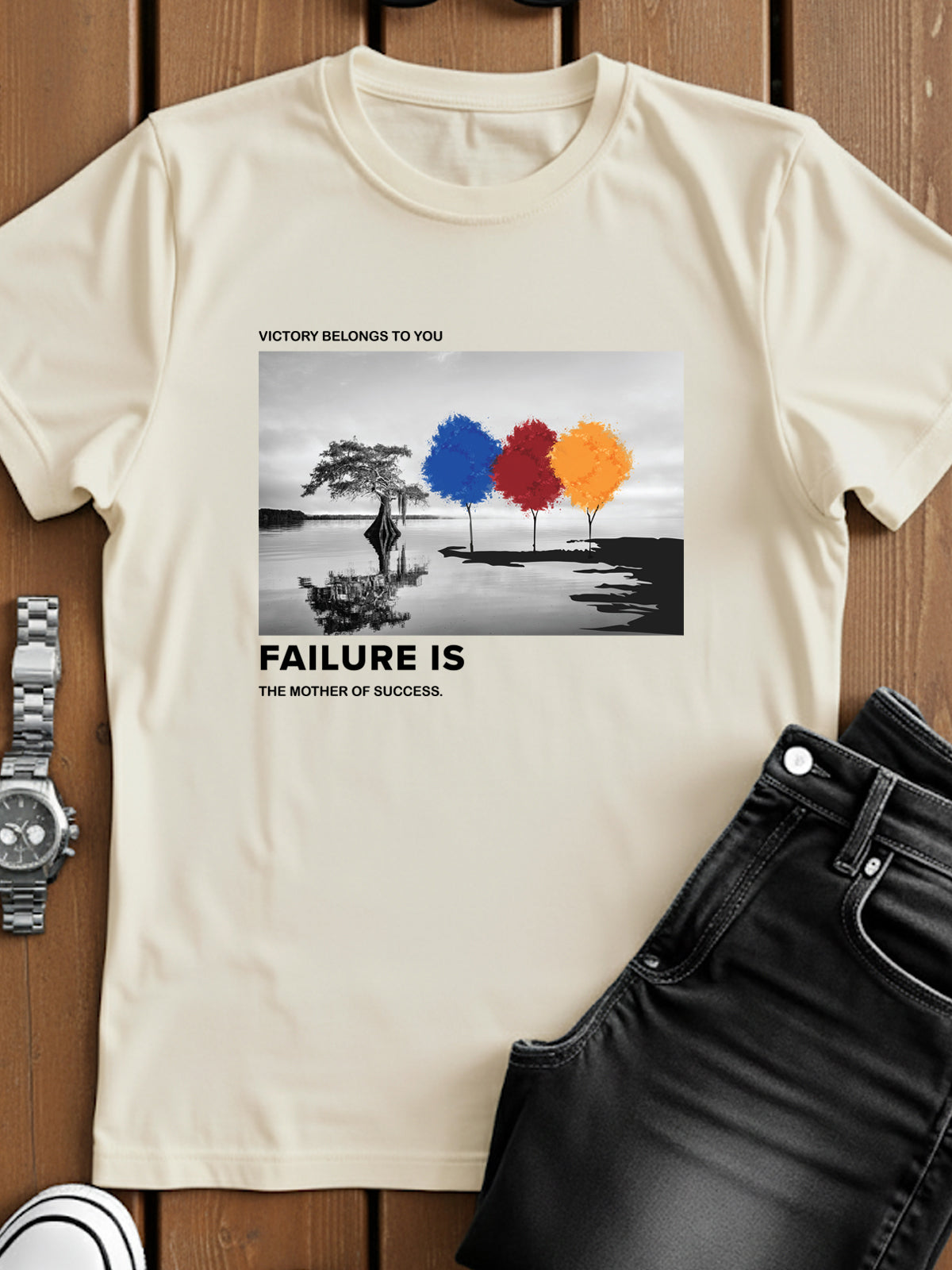 Regular Fit Motivational Quote T-Shirt