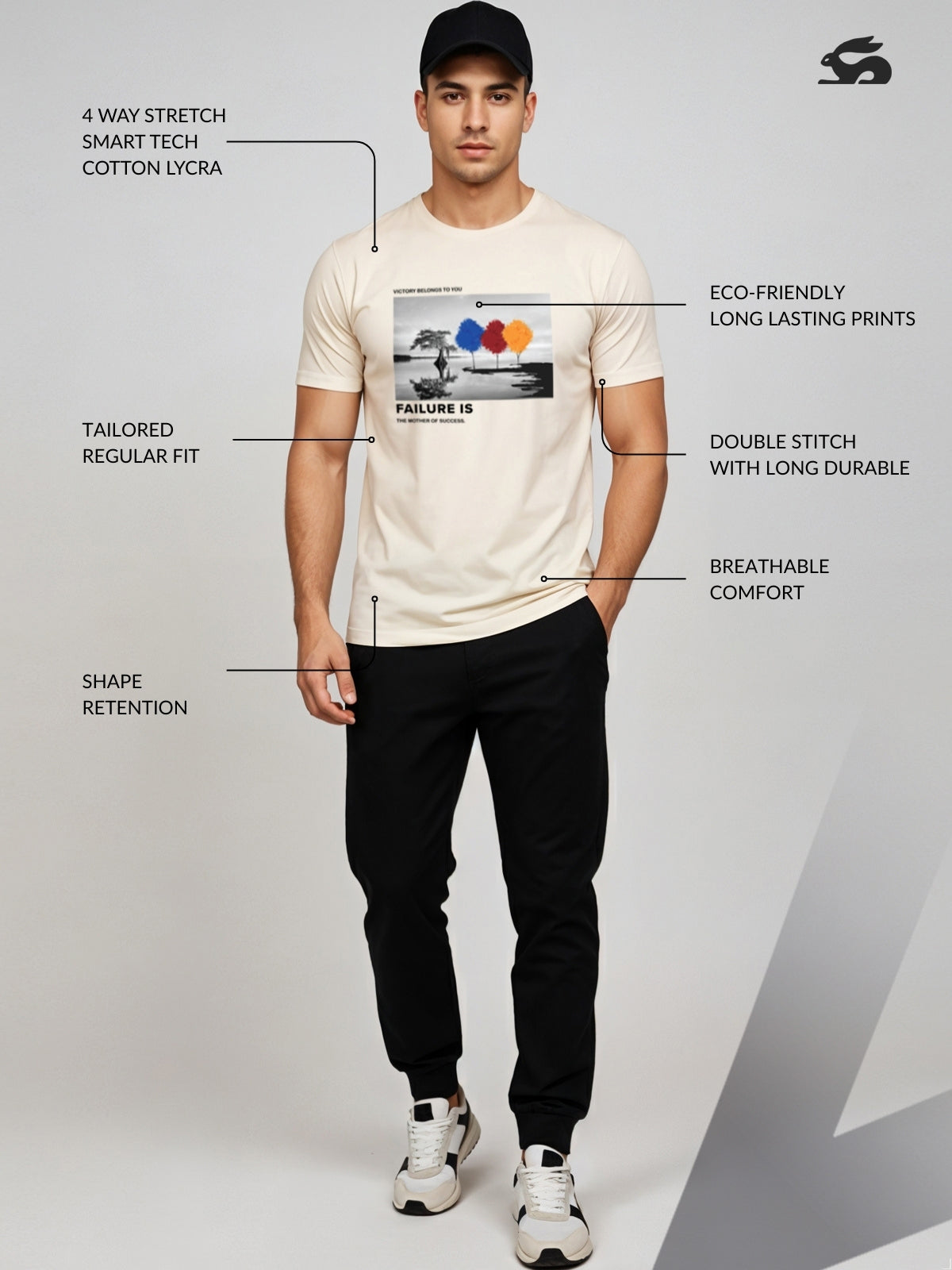 Regular Fit Motivational Quote T-Shirt