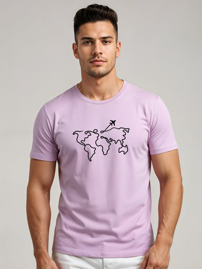Men’s Regular Fit Wanderlust World Map T-Shirt