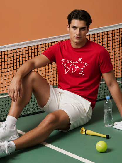 Men’s Regular Fit Wanderlust World Map T-Shirt