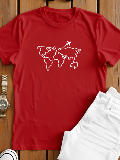 Men’s Regular Fit Wanderlust World Map T-Shirt