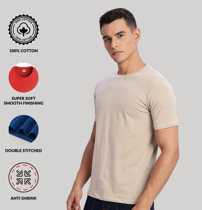 Solid Cotton 4 way T-Shirts