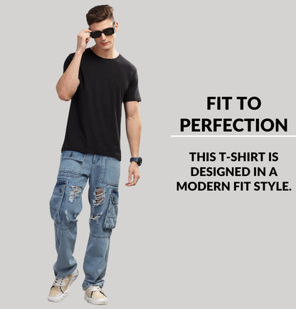 Solid Cotton 4 way T-Shirts