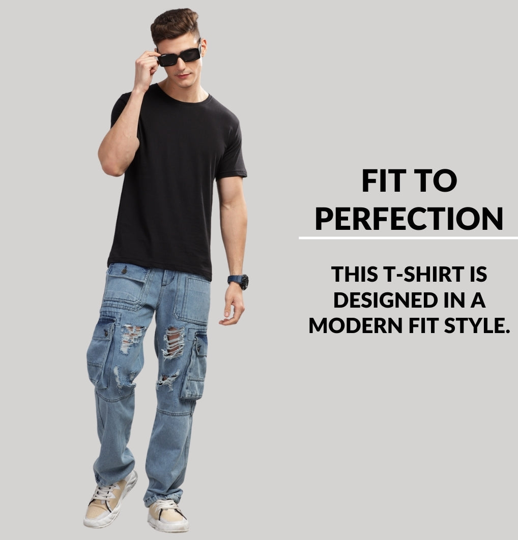 Solid Cotton 4 way T-Shirts