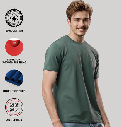Solid Cotton 4 way T-Shirts