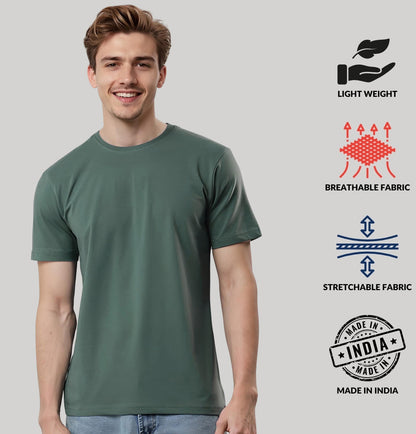 Solid Cotton 4 way T-Shirts