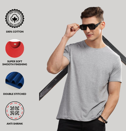 Solid Cotton 4 way T-Shirts