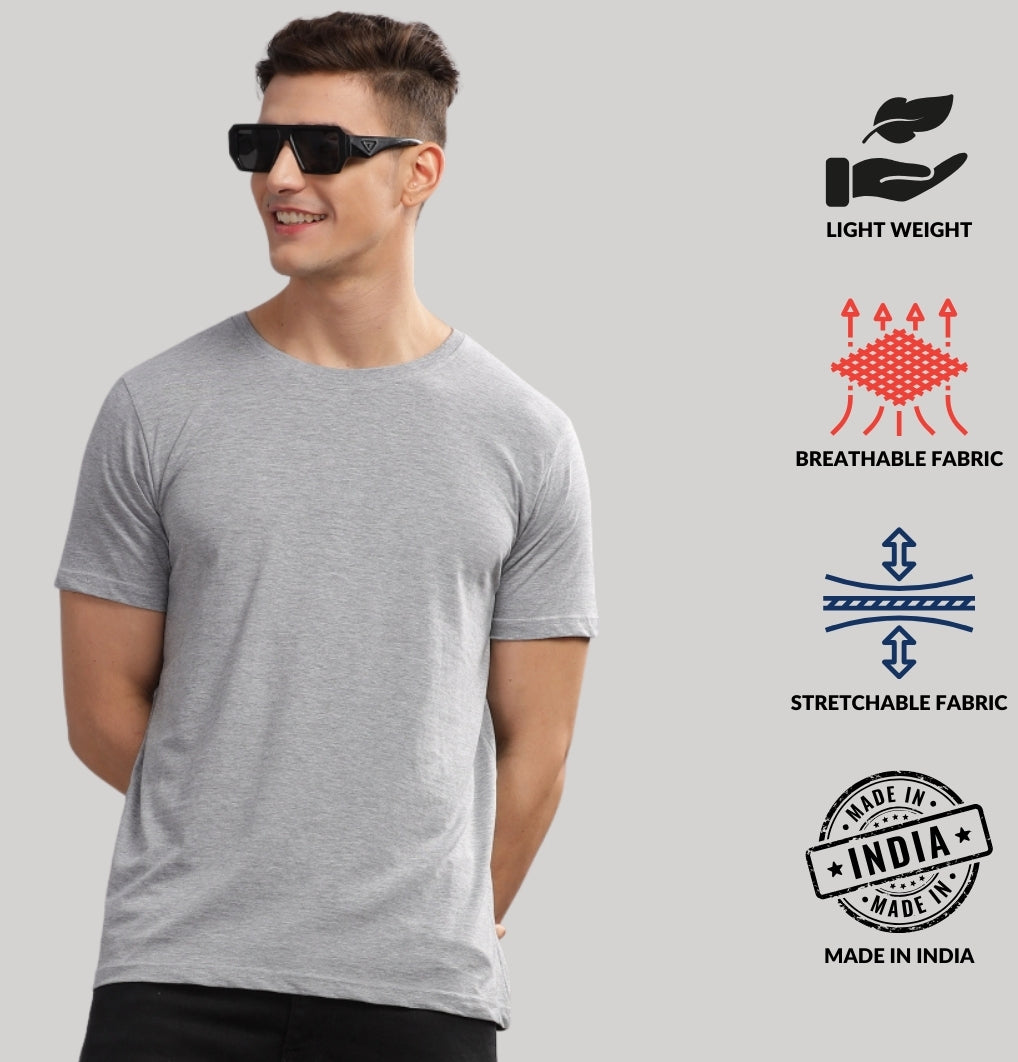 Solid Cotton 4 way T-Shirts