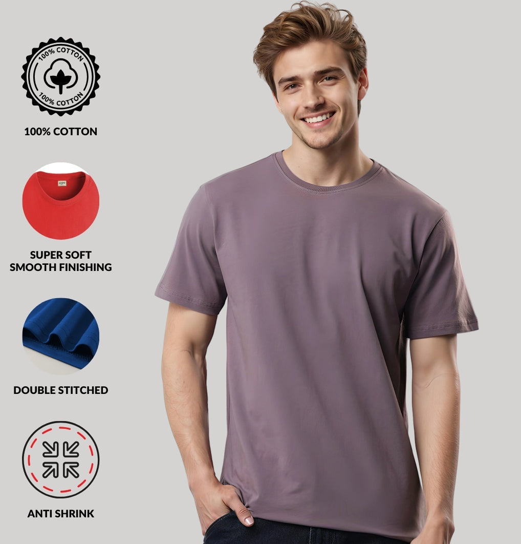 Solid Cotton 4 way T-Shirts