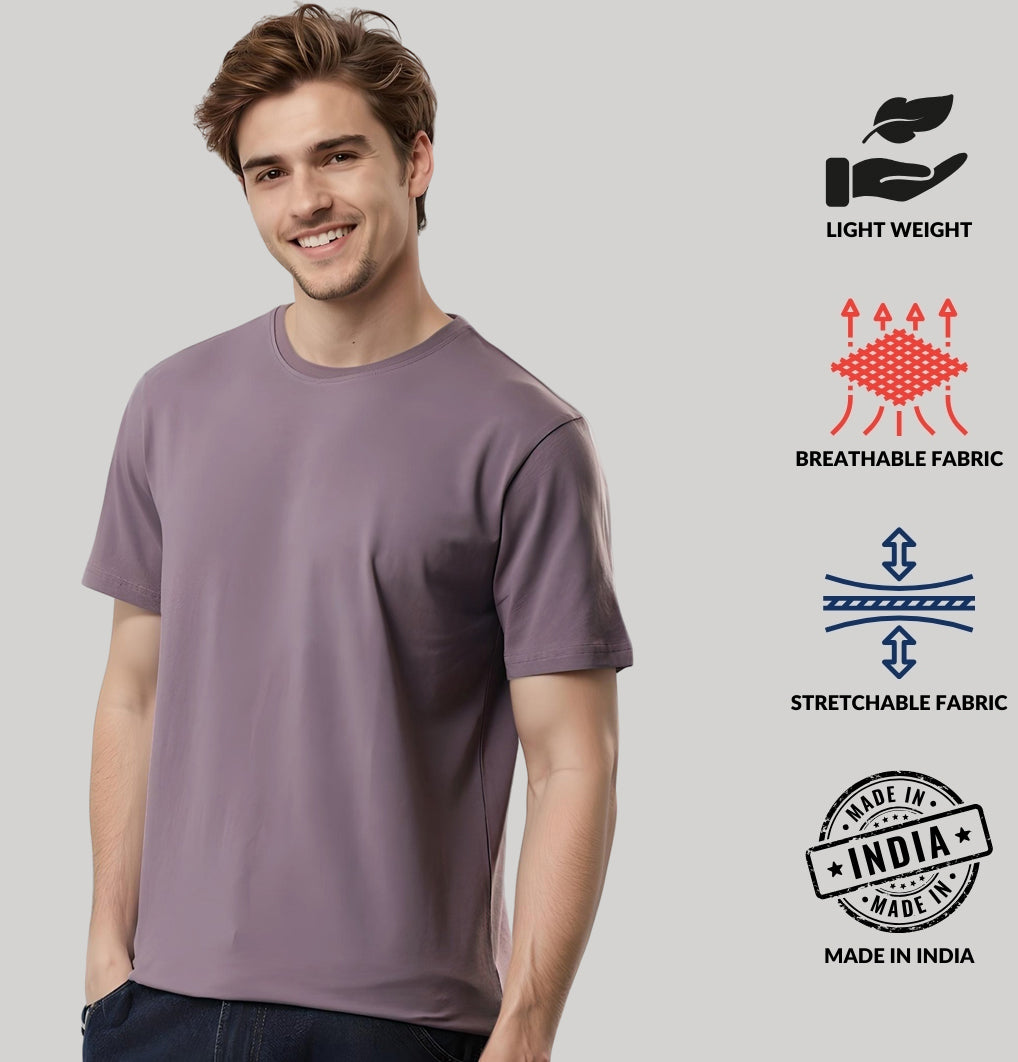Solid Cotton 4 way T-Shirts